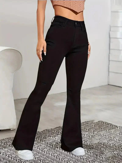High-Waist-Jeans mit geradem Bein für Damen
