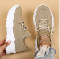 Eleonor Casual Atmungsaktiv Sneakers in Beige