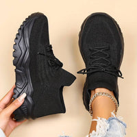 Eleonor Casual Atmungsaktiv Sneakers in Schwarz