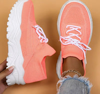 Eleonor Casual Atmungsaktiv Sneakers in Rosa