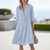 Lolita | Leichtes gestreiftes Kleid in Blau