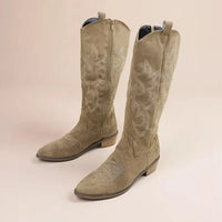 Damen Kniehohe Cowboystiefel | Trendig in Khaki
