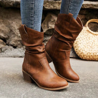 Damen Winter Stiefel | Kurz mit Absatz in Braun