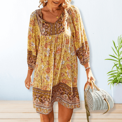 Bedrucktes Boho Kleid für Damen