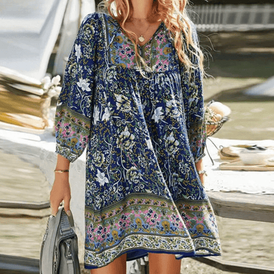 Bedrucktes Boho Kleid für Damen