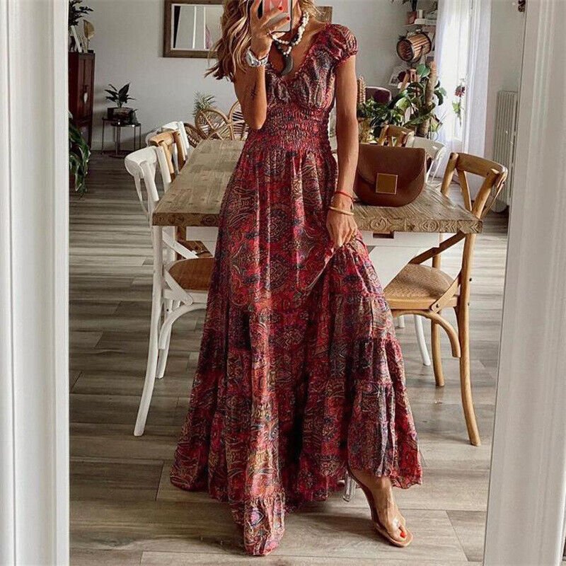 Boho Maxikleid für Damen