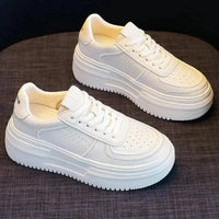 Zephanie Plateau Ganzweiße Sneakers in Weiß