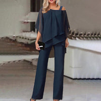 Mirella™ | Elegantes Zweiteiler-Set in Dunkelblau