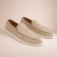 Niklas | Herren Lässige Slip-On Leder Loafer in Beige