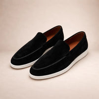 Niklas | Herren Lässige Slip-On Leder Loafer in Schwarz