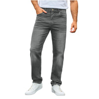 Nils | Herren Straight-Leg Jeans mit Stretch in Grau