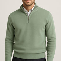 Noah | Herren Klassischer Stehkragen Cardigan in Grün