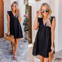 SpitzeTasche™ Kleid mit Bequemlichkeit in Schwarz