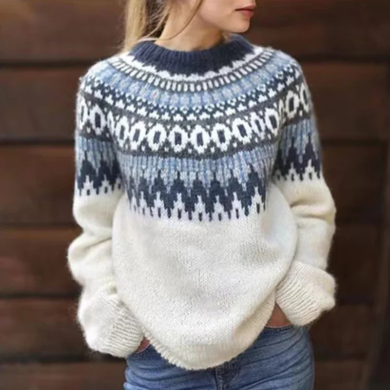 Blessy | Norweger Pullover Damen | Oversize