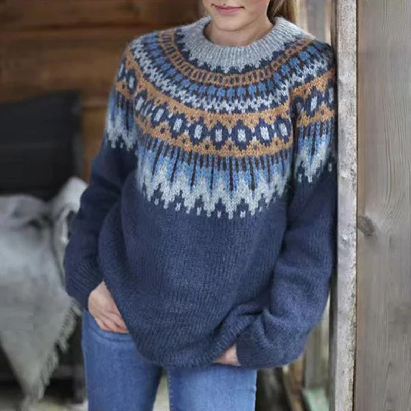 Blessy | Norweger Pullover Damen | Oversize