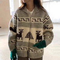 Tyla | Damen Norweger Pullover | Schwarz in Grau