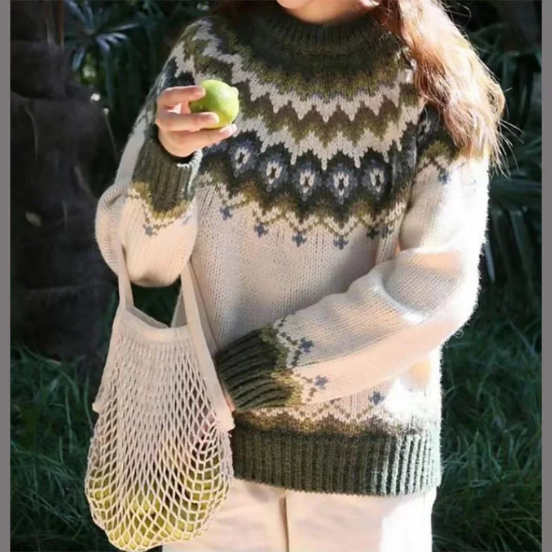 Blessy | Norweger Pullover Damen | Oversize
