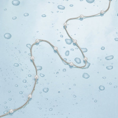 Nura Pearl 18K Silber Halskette