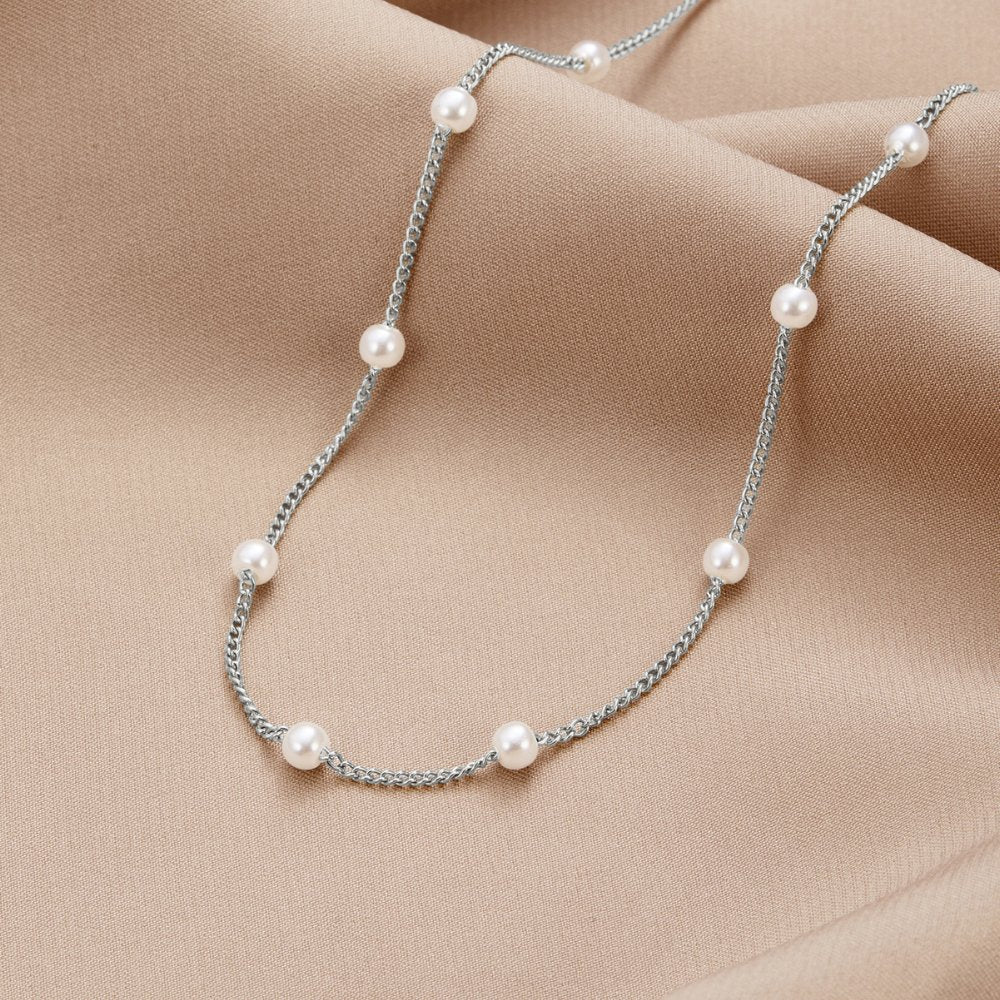Nura Pearl 18K Silber Halskette