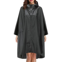 Nylon-Regenjacke für Männer und Frauen - Dorothee in Schwarz