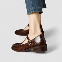 Olivia | Orthopädische Mary-Jane Schuhe in Braun