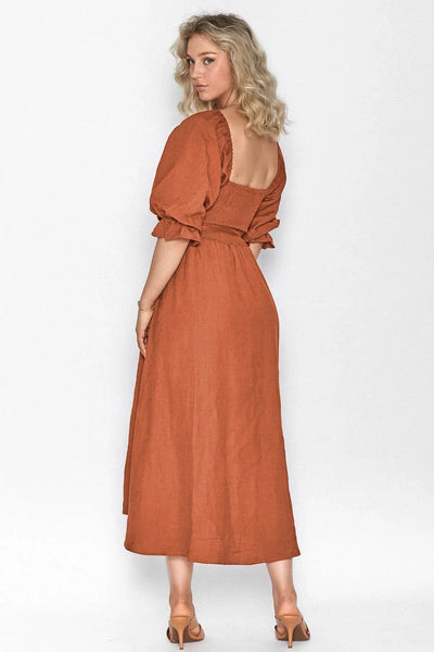 Ophelia | Französisches Kleid Mit Rüschenärmeln