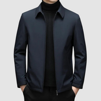 Wilbert | Herren Outdoor Jacke | Schwarz Mantel in Dunkelblau