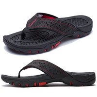 Quincy | Herren Outdoor Sandalen | Schwarz in Rot