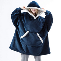 Felicity | Damen Oversize Hoodie | Rosa in Blau