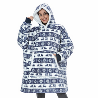 Felicity | Damen Oversize Hoodie | Rosa in Blauer Hirsch