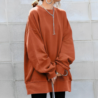 Lourdes | Damen Oversize Pullover | Lange in Orange