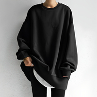 Lourdes | Damen Oversize Pullover | Lange in Schwarz