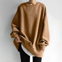 Lourdes | Damen Oversize Pullover | Lange in Braun