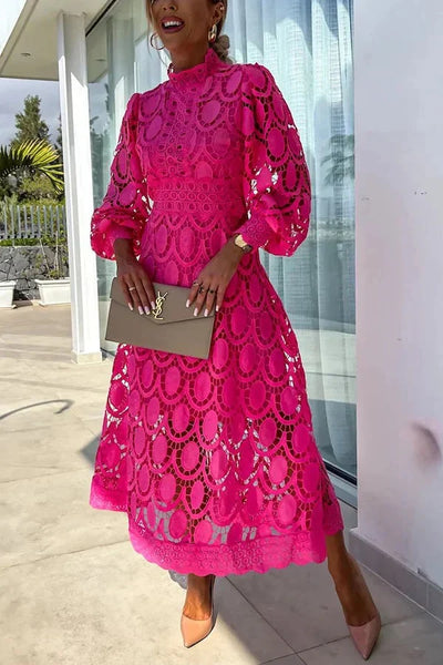 Sabina® | Luxuriöses besticktes Midikleid