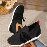 Lea - Atmungsaktive Slip-On-Sneakers aus Strick für Damen | Lässige, leichte Slip-On-Sneaker in Schwarz