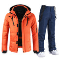 Orange und Marineblau