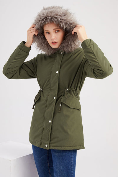 Parka-Jacke mit Kunstfell-Kapuze für Damen - Millicent