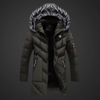 Pablo | Parka Herren Winter | Schwarz in Grün