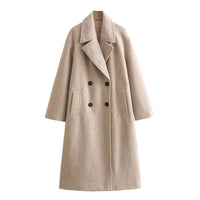 Warmer Wintermantel mit elegantem Design in Helles Khaki
