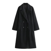 Warmer Wintermantel mit elegantem Design in Schwarz