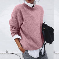 Damen Lässig Langarm Pullover | Warm in Rosa