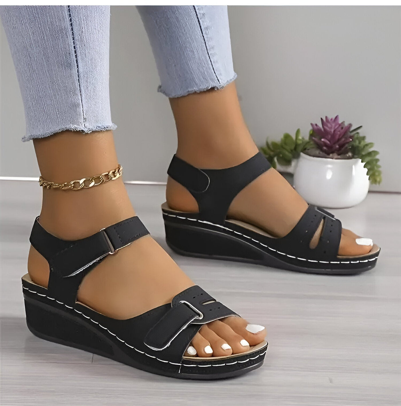 Allison® | Weiche Eleganz-Keilsandalen
