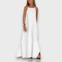 Sena – Sommerkleid mit Seitenschlitz in Weiß