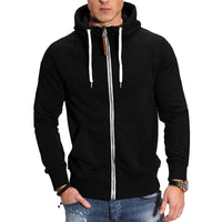 Herrensportjacke mit Kapuze in Schwarz