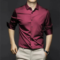 Steven | Hemd Herren Slim Fit | Langarm in Rot