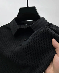 Harry | Herren Kurzarm Poloshirt | Weiß in Schwarz