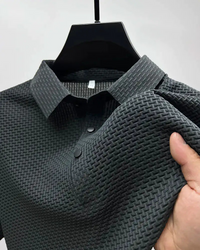 Harry | Herren Kurzarm Poloshirt | Weiß in Grau