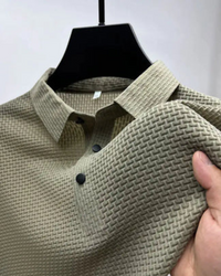Harry | Herren Kurzarm Poloshirt | Weiß in Khaki