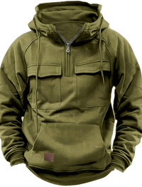 Federico - Robuster Herren Hoodie in Armeegrün