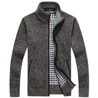 Severin - Extra Dicke Herren-Strickjacke mit Fleecefutter für eisige Tage in Braun